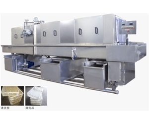 Turnover basket cleaning equipment