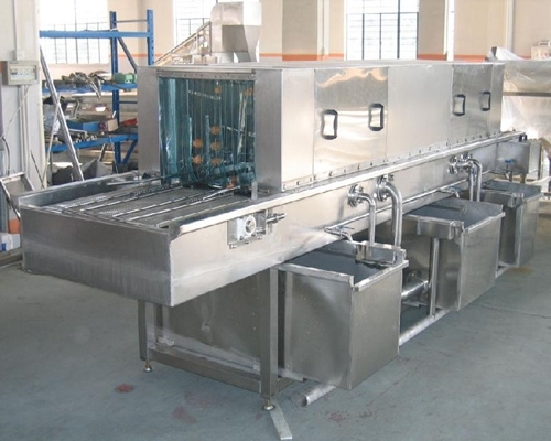 Turnover basket cleaning equipment