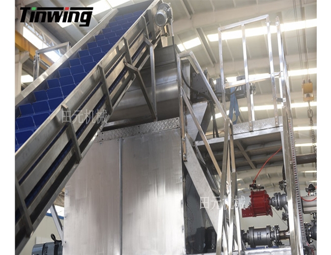 Carrot steam peeling machine